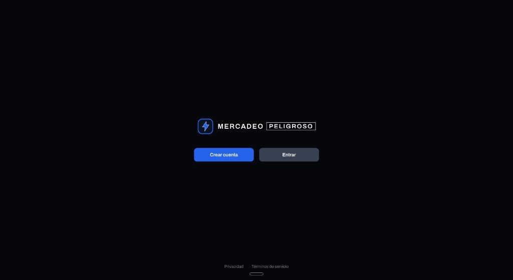 Mercadeo Peligroso — pantalla de acceso