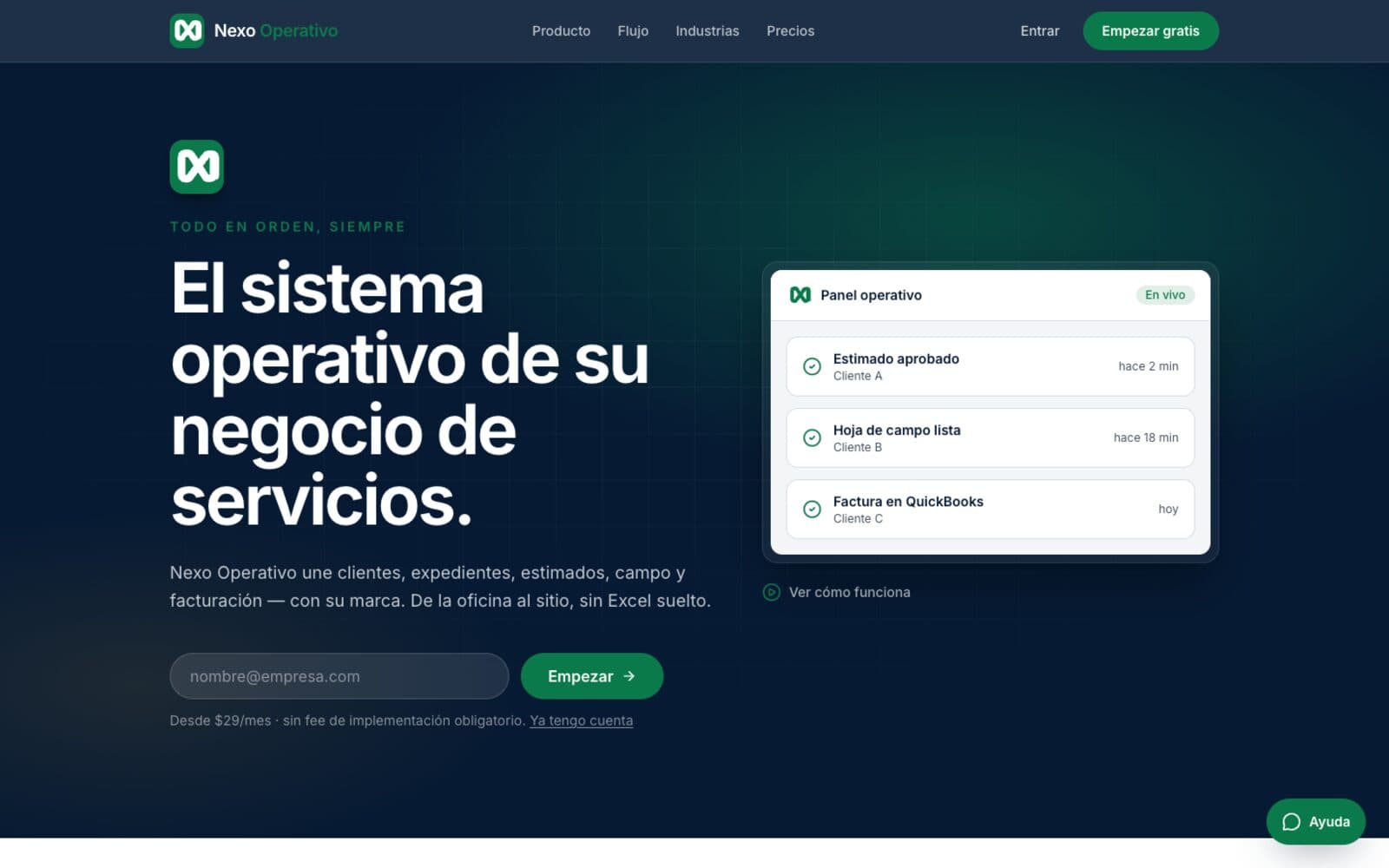 Nexo Operativo screenshot